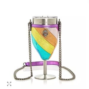 Kurt Geiger Rainbow Mini Bag with Chain Strap (wine cup)
